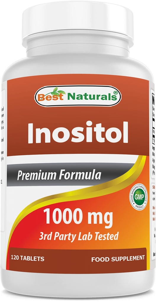 Migliori naturali Inositol 1000mg 120 compresse - anche chiamata vitamina B8