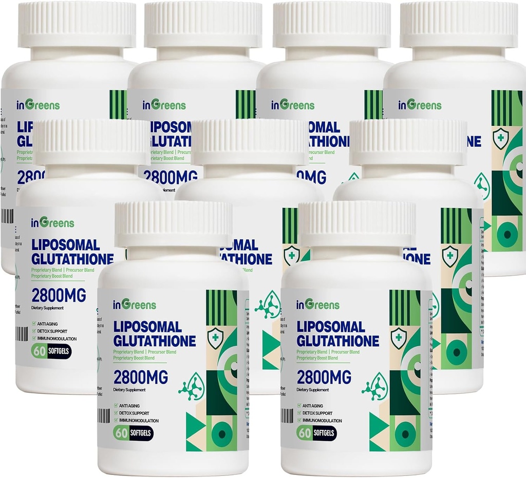 2800 MG Liposomal Glutathione Softgels, Max Absorption, Active Form L Glutathione reduttasi, potente antiossidante, invecchiamento della salute, 60 Softgels