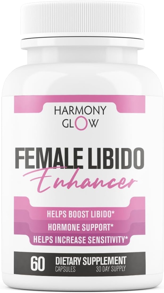 Harmony GIow: New Libido Booster per le donne | Boost Desire, Mood, Energy, Sensibilità | Tribulus, Muira Puama + 12 Più Ultra Dosed potenti ingredienti | Natural & Safe 3rd Party Tested - 60 Capsule