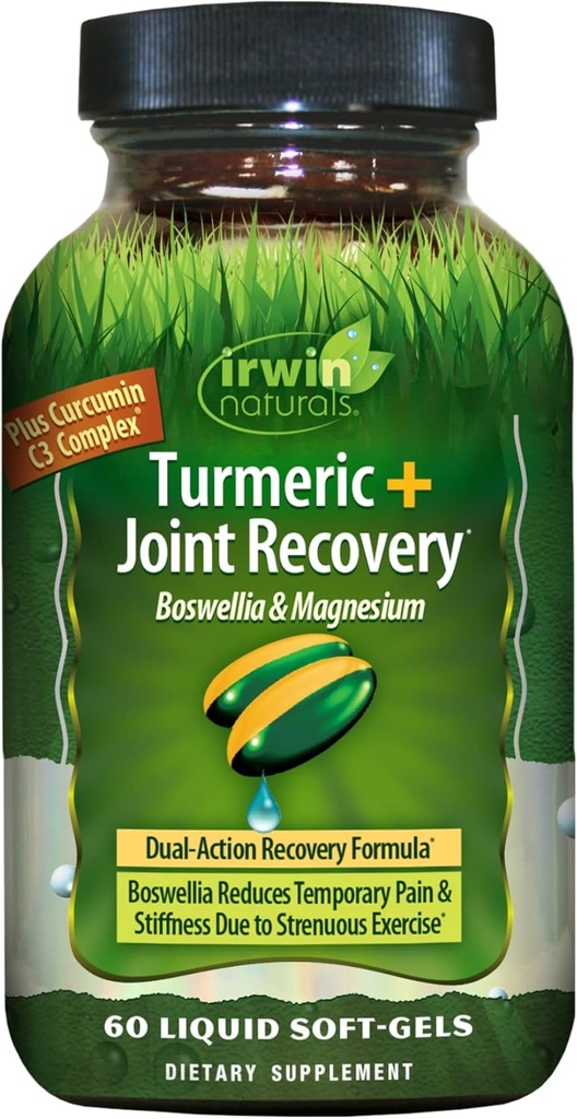 Dopo lo sport di Irwin Naturals, con Boswellia & Magnesium, Potente recupero post-allenamento, 60 Liquid Soft-Gels