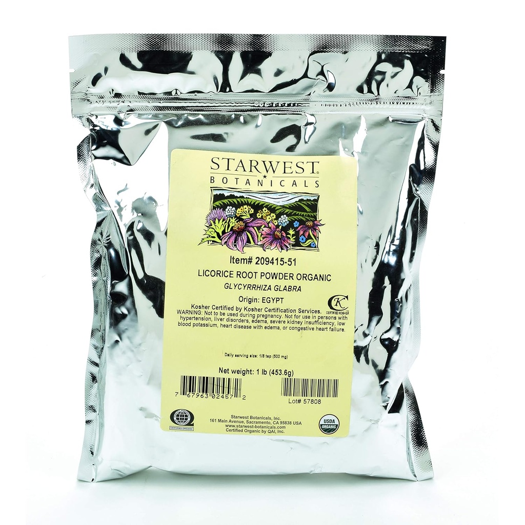 Polvere vegetale di radice di liquirizia organica di Starwest, 1 Pound