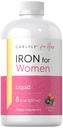 Carlyle Liquid Iron Supplemento per le donne | 8 fl oz Gocce | Fruit Punch Flavor | Vegetariano, Non OGM, Gluten Free