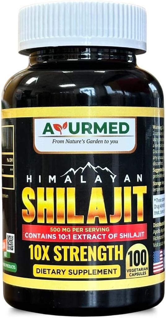 Pure Organic Himalajit Capsule (Shilajeet) per Uomini e Donne - 5000 mg Equivalente - Natural Energy & Stamina Booster - 100 Veg Capsule | Made in USA - Fulvic Mineral Supplement