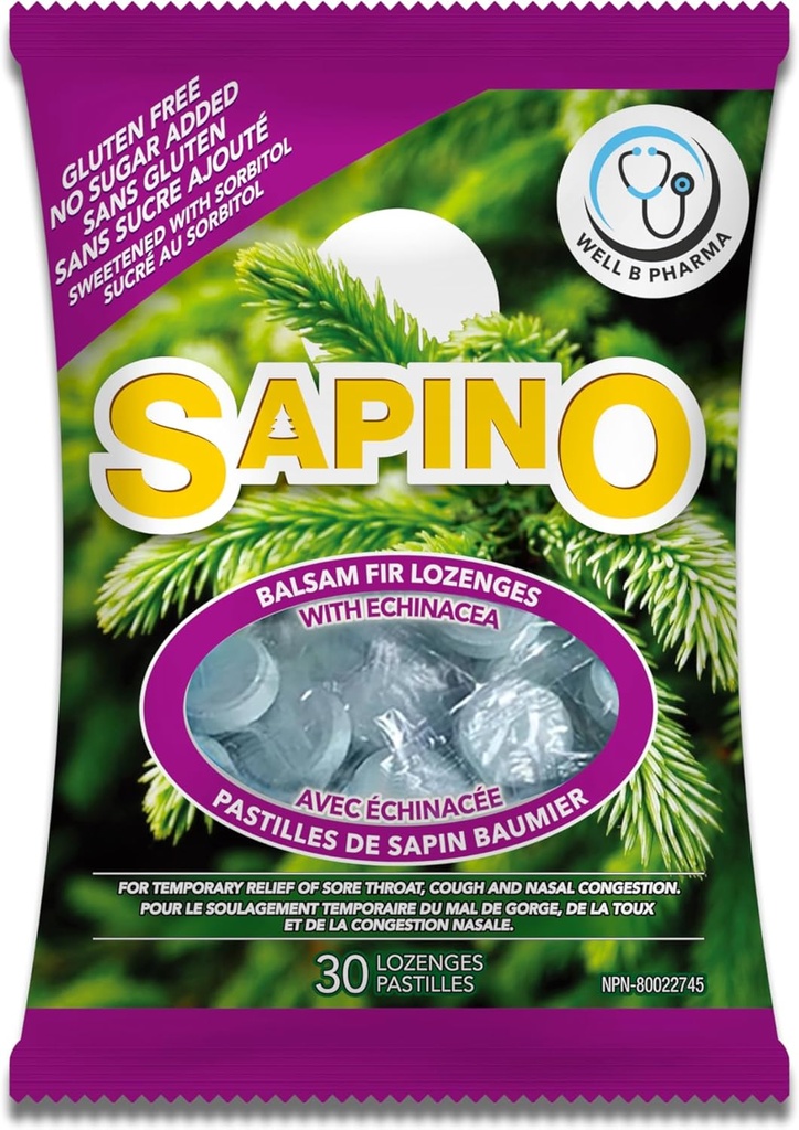 Balsam Fir Lozenges con Echinacea, Verde chiaro