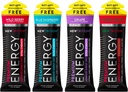 NewTrition® Extra Strength Energy Shot, 250mg Caffeine Energy con Vitamina B & Aminoacidi, Zucchero-Free Vitamin Energy Shot, Zero Calorie Focus & Stamina Booster, 1.7 fl oz (Pacchetto di 4, 4 Sapori-Mixed-1)