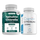 Teaveli Citicoline con Spirulina clorella capsule Bundle