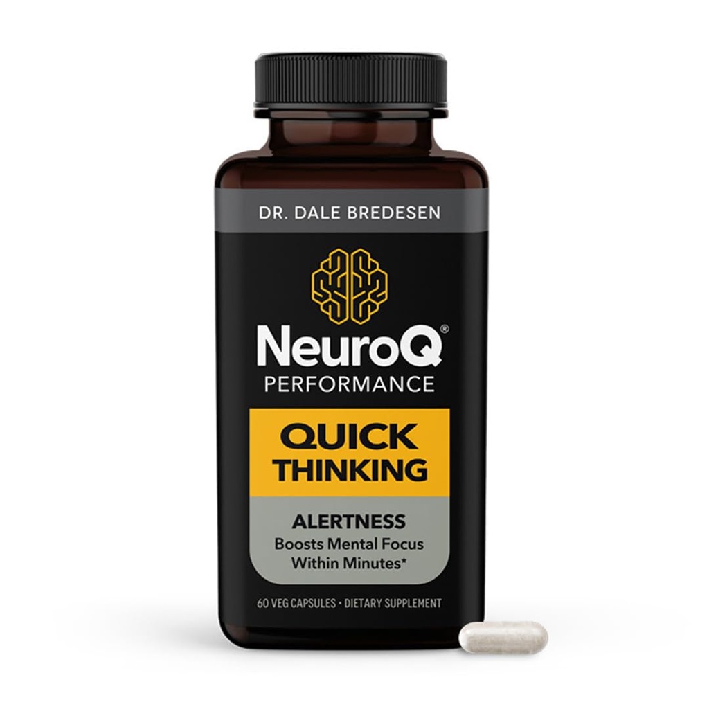 LifeSeasons NeuroQ - Pillole di supplemento di pensiero rapido - Boosts Alertness + Supporti Focus mentale - L-teanina Caffeina L-Tyrosine & Beta-Alanine (60 capsule)
