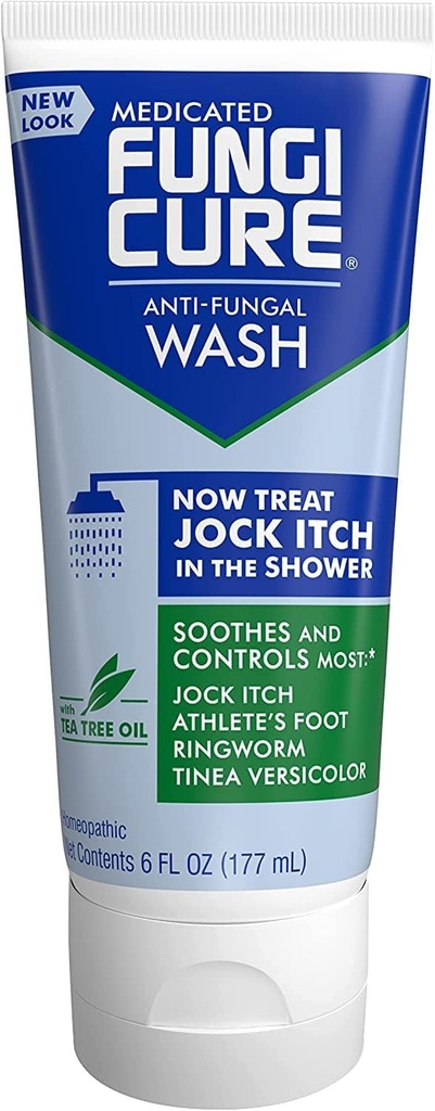 FungiCure Medicated Anti-Fungal Jock Itch Wash - Treat Jock Itch nella doccia- 6 Fl Oz (Pack of 2)