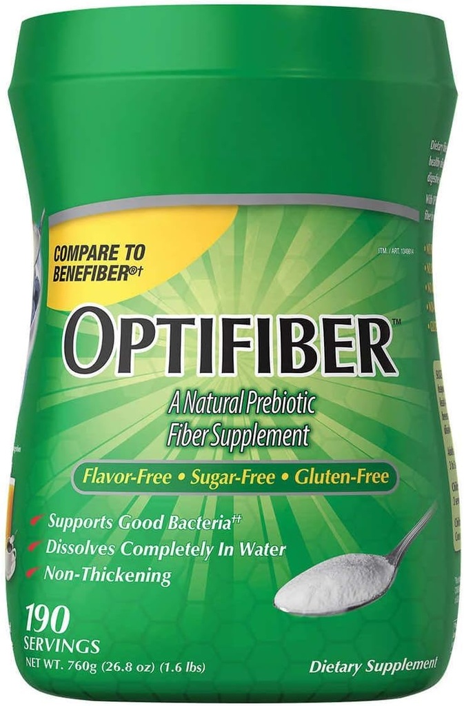 Polvere Optifibe'r di Kik-Iand, supplemento di fibra, 25.6 oz (190 Serve)