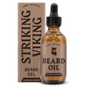 Striking Viking Sandalwood Beard olio per gli uomini - 2 Fl Oz, Sandalwood Scent - Natural Hydrating & Softening Beard Cura con Argan, Jojoba, Mandorla & Tea Tree - Formula non grassa, veloce assorbente