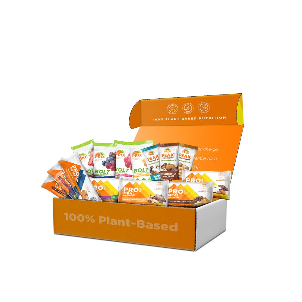 PROBAR – Starter Pack a base vegetale - Gluten-Free, Non OGM, Healthy, High Protein Snacks - Energia naturale per escursionismo, ciclismo, campeggio, snowboard, sci (14 conte)