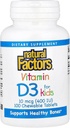 Fattori naturali, Vitamina D3 400 IU, Supporta forti ossa, denti e funzione immunitaria, 100 compresse (100 porzioni)