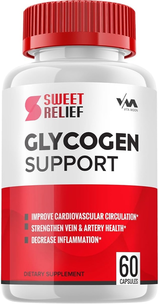 (1 pacchetto) SweetRelief Glycogen – Pulitore di capsule di sollievo dolce, Pillole di sollievo dolce, Formula avanzata per il benessere generale, Recensioni di glicogeno di sollievo dolce, 60 capsule