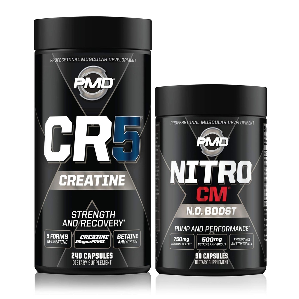 PMD Sports CR5 Professional Creatine Complex (240 capsule) Sport Nitro CM Ossido nitrico (90 capsule)