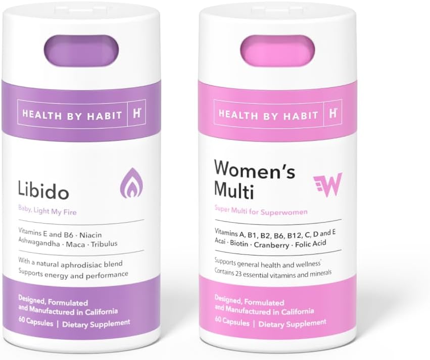 Salute Per Abitazione Sentirsi Kit - Libido Blend (60 capsule) & Women's Multi Supplement (60 capsule), Non OGM, Sugar Free