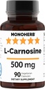 L-Carnosine 500 mg - 90 capsule di veg - 90 porzioni