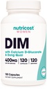 Nutricost Diindolylmethane DIM Supplemento per le donne 400mg, 120 capsule, con Dong Quai, Calcium & Black Cohosh - Vegan, Non OGM e Gluten Free