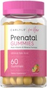 Gummie prenatali per le donne | con acido DHA & Folic | 60 conte | Frutta aroma | Non OGM, Gluten Supplemento gratuito | per lei