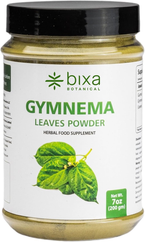 Bixa BOTANICAL Gymnema Leaf Powder (Gudmar, Shardunika) 7 Oz/ 200 GRM | Stimolante digestivo | Integratore naturale di erbe