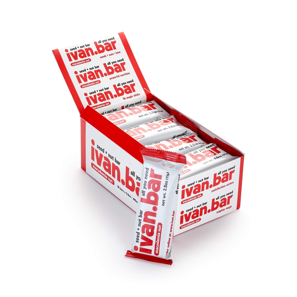 Proteine Packed Energy Snack Bar | Fornisce energia sana | Vegan, tutti gli ingredienti naturali | Soia, Latticini & Gluten Free (Macadamia di mandorle, 2.5 oncia (Pacchetto di 16 bar)))