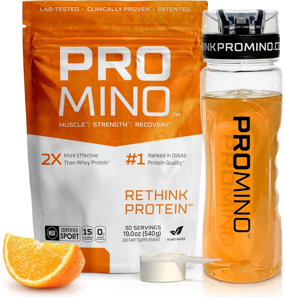 Rethink Protein, 2X Better Than Whey Protein, Mega-Dose Leucina (EAA + BCAA), Ultra-Fast-Acting Muscle Recovery, NSF Certified, costruire il muscolo anche durante il sonno* - Arancione, 30 Servings