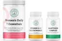 Femminile Daily 7 Essentials, Vitamina D3 + K2 Chewables & Adaptogen Complex Bundle