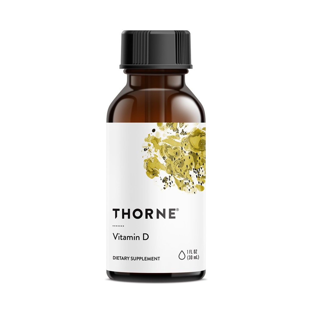 THORNE - Vitamina D Liquid - Integratore Vitamina D - Supporta Bones e Muscoli sani, Salute cardiovascolare e Funzione immunitaria* - 1 Fl Oz (30 ml) - 600 Serve