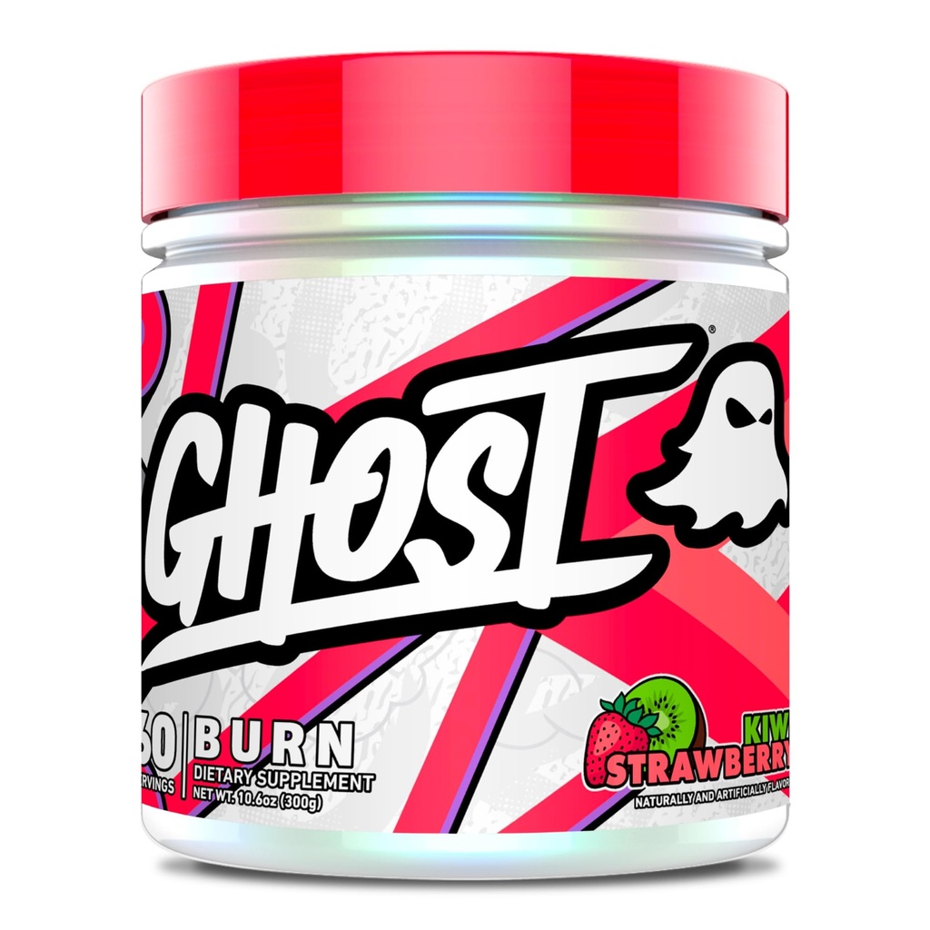 GHOST Burn Weight Management Powder, Kiwi Strawberry (60 Serve) - Metabolismo & Energy Support Supplemento per Uomini & Donne - Caffeina naturale, L-Carnitina & L-Tyrosine - Soia & Sugar-Free, Vegan