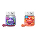 OLLY costipazione Gummies sollievo con Rhubarb, Prunes, Amla & Probiotic + Prebiotici Gummies per la salute digestiva, 500 milioni di CFU, 30 Conte