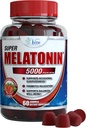 Vita Miracle Melatonin Gummies Bambini Adulti 5mg - Pillole di sonno ad alta resistenza Supplemento per bambini e adulti