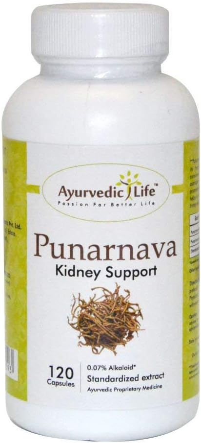 Herbal Punarnava Capsule 350mg Capsule, Naturale, Supporta la funzione del rene, Gut Health & Healthy Digestion -120 Count