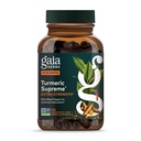 Gaia Herbs Turmeric Supreme Extra Strength - Supporta il rigonfiamento occasionale da usura normale & Tear - con curcumina e pepe nero - 120 Vegan Liquid Phyto-Capsules (Up to 120-Day Supply)