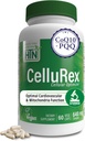 Health Thru Nutrition CoQ10 Plus PQQ e Red Spinach | Cellurex | Ottimizzazione cellulare per l'energia della circolazione cerebrale e il supporto della funzione Mitochondria | Certificata Vegan | Non OGM (Pack of 60)