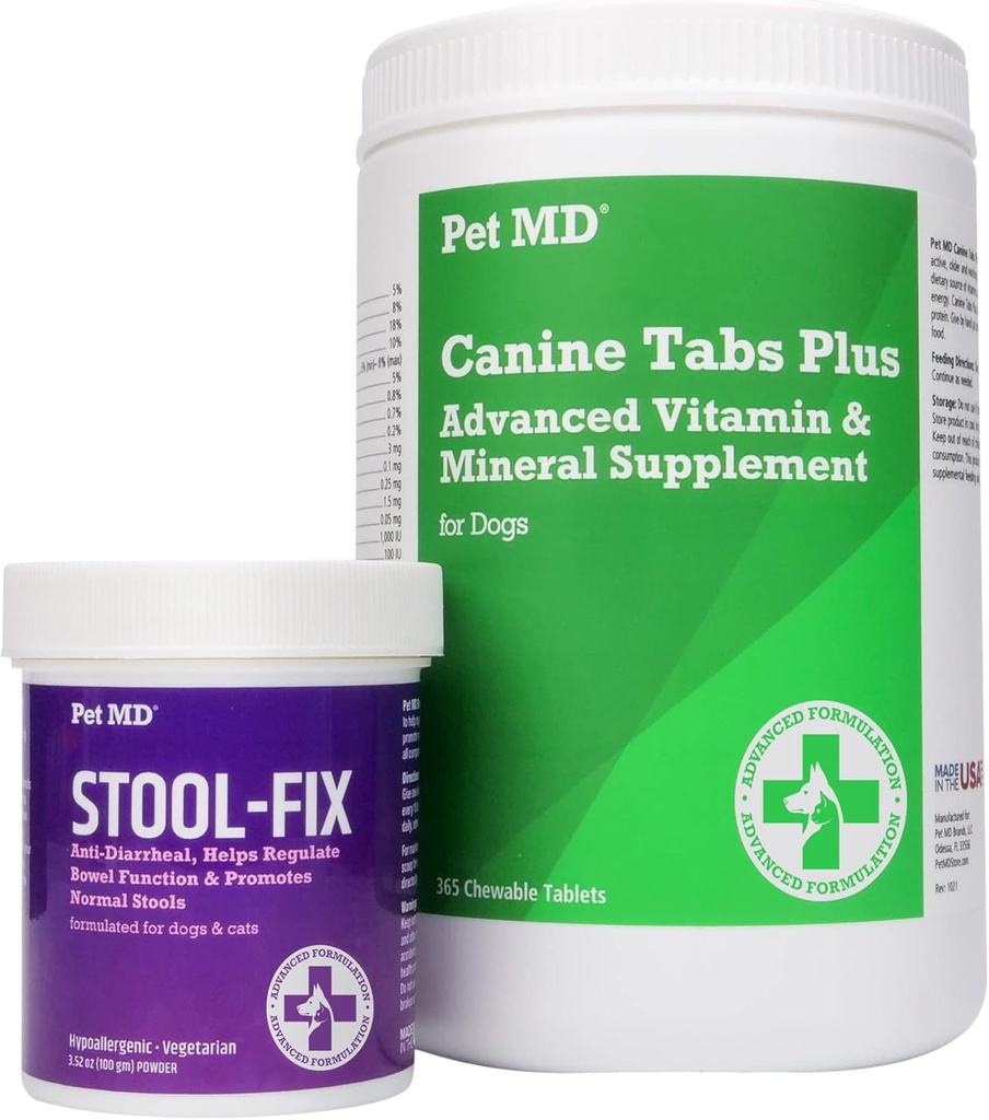 Pet MD Canine Tabs Advanced Multivitamin & Sgabello Fix
