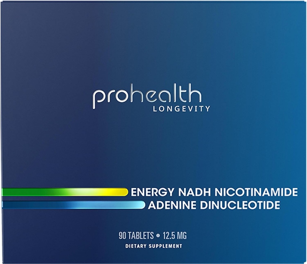 Energia NADH - Boost NAD (12,5 mg, 90 compresse) Boost Energy, Clarity mentale, Alertness and Concentration | Rivestimento unico della matrice della cellulosa per assorbimento potenziato | Gluten Free | Dairy Free