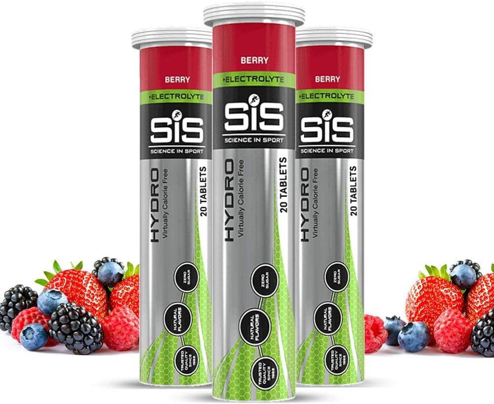 SIS Electrolyte Tablets for Hydration, Keto Performance Electrolyte Drink for Enhanced Hydrating, Endurance Tabs for Running, Cycling, Triathlon, Vegan, Gluten Free - Berry - 20 compresse - 3 Pack