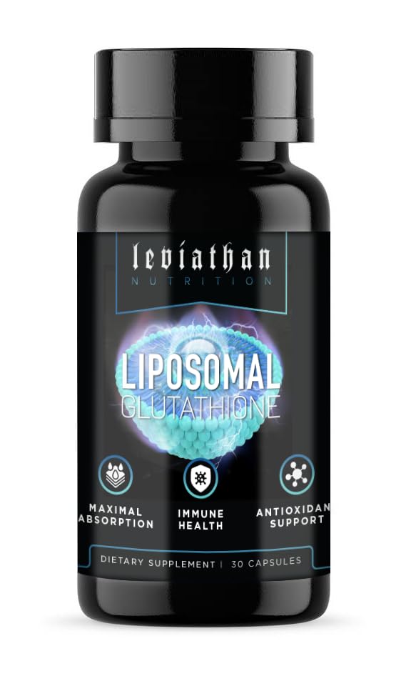 Leviathan Nutrition Liposomal Glutathione Capsules, 30 Conte, Assorbimento Maximale, Salute Immune, Supporto Antiossidante