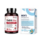 NATURA TARGET Probiotici per gli uomini 60 miliardi di CFU14 Strains & CoQ10-200mg con PQQ L-Carnitina & Omega-3s