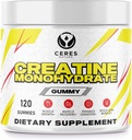 Creatina Monoidrato Gummies per Uomini & Donne-5g di Creatina Monoidrato per Serve - Vegan, Sapore di Lemone, 120 Conte.