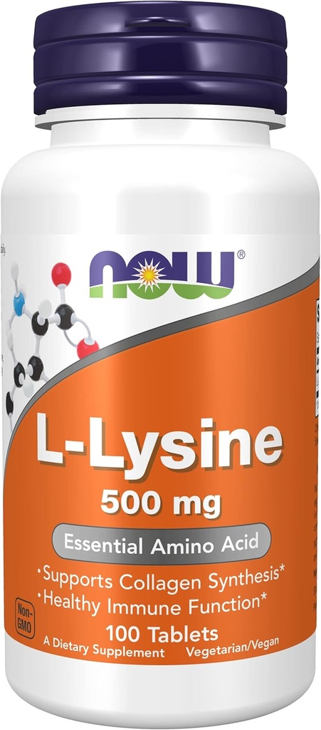NOW Foods L-Lysine -- 500 mg - 100 compresse