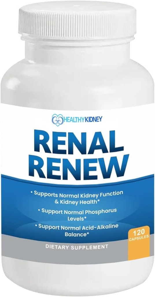 Renal Renal Renew: Advanced Kidney Cleanse Detox & Repair Kidney Support Supplement. Breakthrough Smart Kidney Supplement ringiovanisce la salute del rene 120 caps