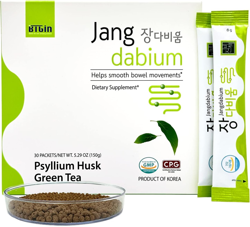 Psyllium Husk Fiber Fish Collagen All-in-One Supplemento per la salute digestiva, Colon Cleanse to Support Constipation Relief, Better Digestion, Jangdabium 30 Packets