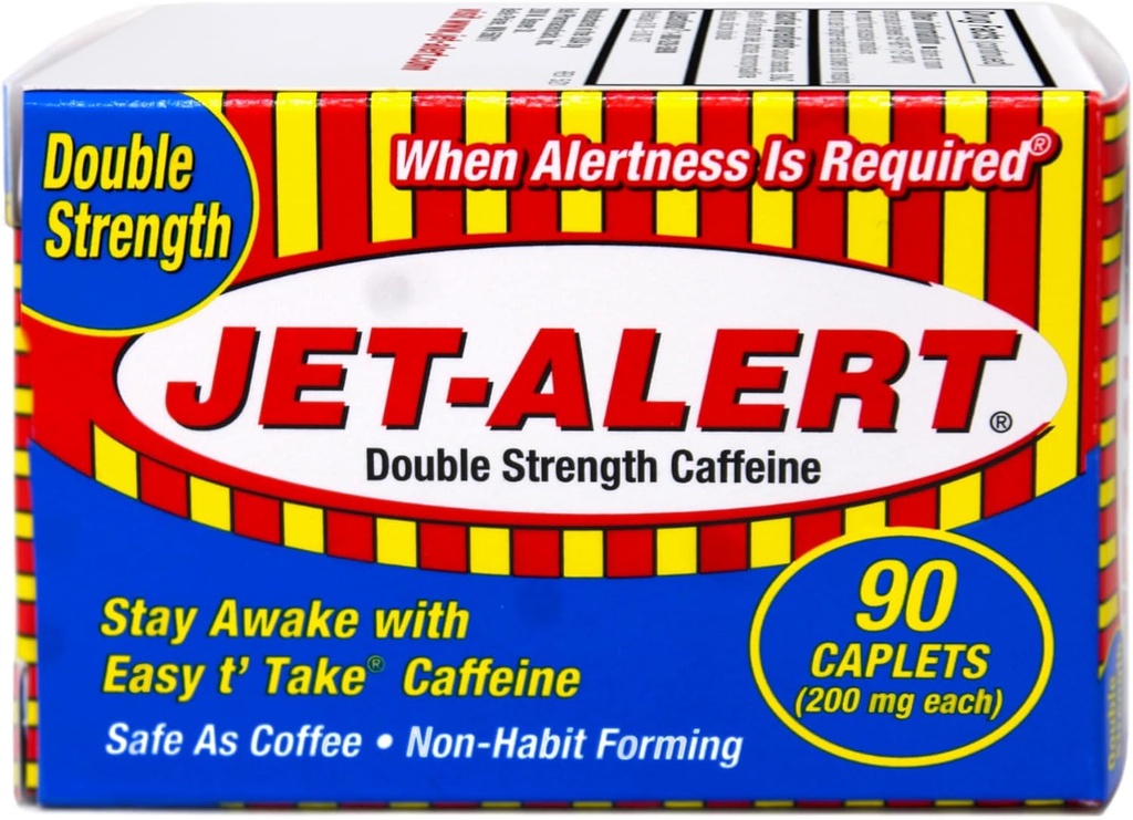 Jet Alert Doppio Resistenza Alert Aid Caplets, 200mg-90 Ct Valore Pack (12)
