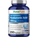 NusaPure Acido Ialuronico 300mg 250 capsule vegetali (non OGM, Vegan)