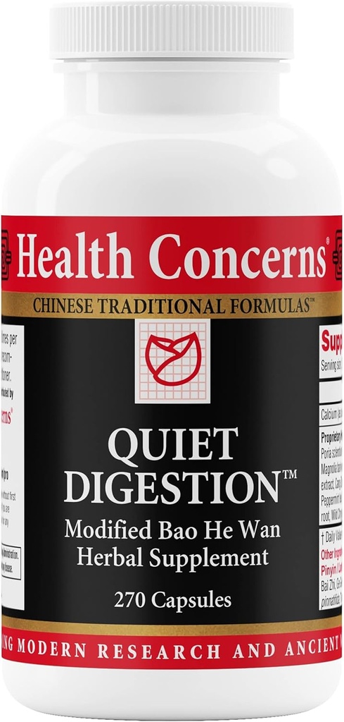 Digestione tranquilla – Supporto digestivo per l'upset Stomach, Gas, & Bloating – Formula di erbe cinese con Bao He Wan – Supplemento con Poria, Orzo, & Mangolia Bark - 270 capsule
