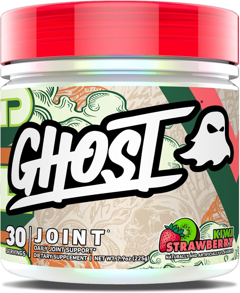 GHOST Joint Supplement, Kiwi Strawberry (30 Serve) - Supplemento giornaliero di manutenzione congiunta per uomini e donne - Glucosamina HCL, Chondroitin Sulfate & Curcumin - Cartilage, Bones & Joint Support