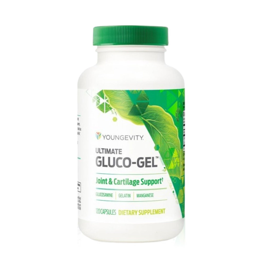 Youngevity Ultimate Gluco-GelTM – Integratore di supporto congiunto e cartilage con Glucosamine Sulfate e Gelatin – 120 capsule
