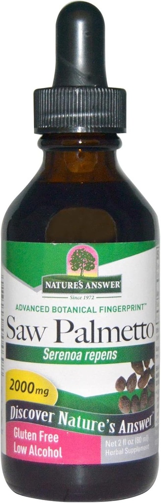 Risposta della natura Saw Palmetto Berry Extract 2 Ounce Fluid | Supporto della prostata | Salute urinaria naturale | promuove la crescita dei capelli