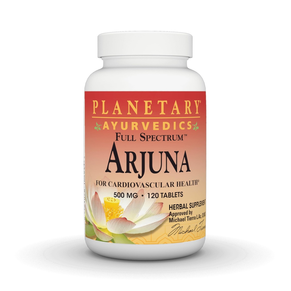 HERBALS AERBALS Arjuna Integratore alimentare ayurvedico a spettro completo, 550 Mg, 120 Count