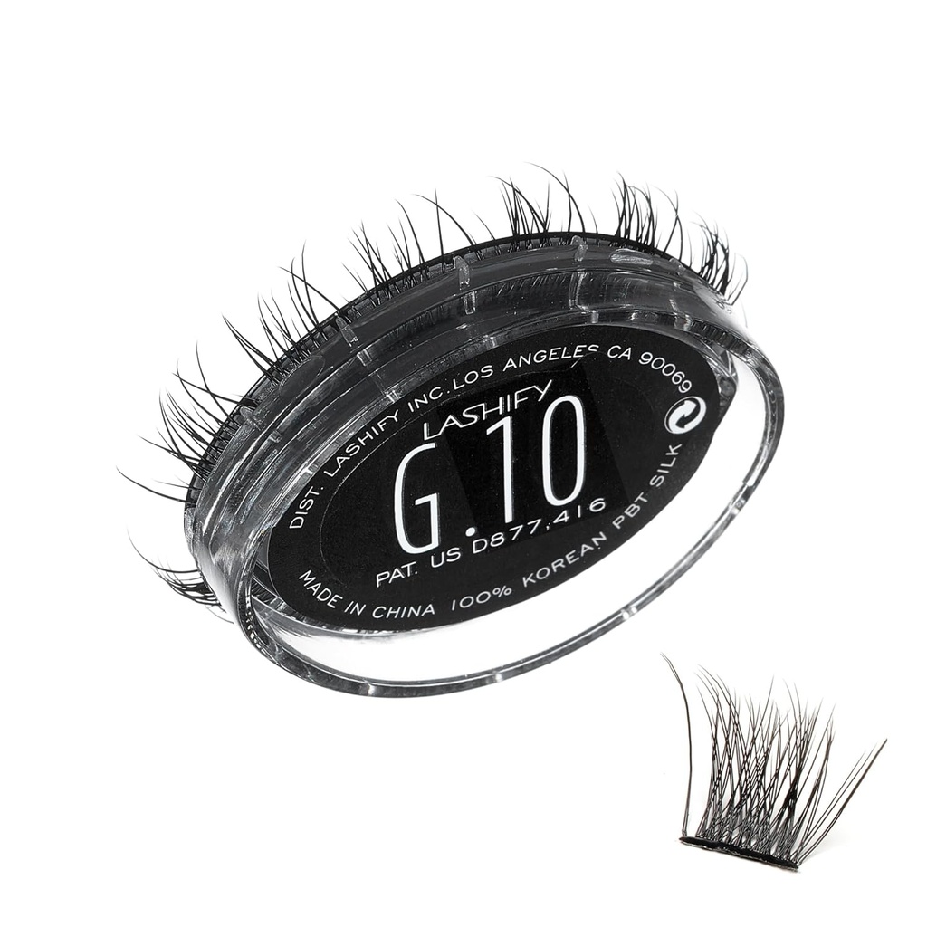 Lashify Gemini 10mm Gossamer Lashes in Black, Easy fai da te False Lashes per un Voluminous, Wispy e Playful Look